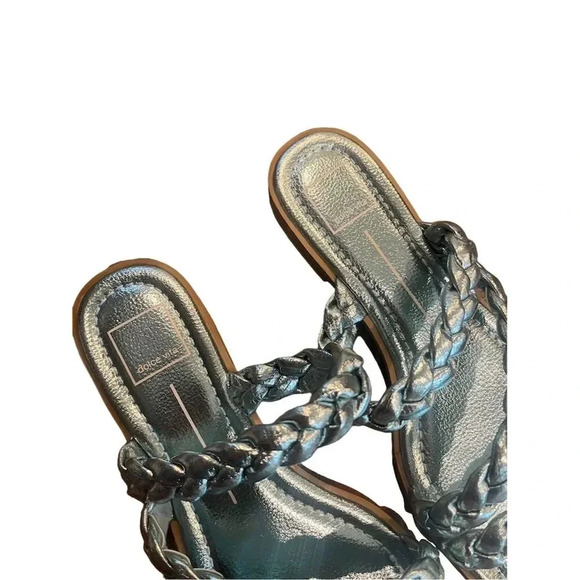 Dolce Vita Iman Women's Slide Sandals Blue Braided Strap Summer Casual 7.5 - Picture 4 of 5